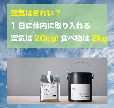 1日に取り入れる空気は20kg